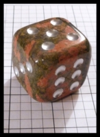 Dice : Dice - 6D Pipped - Gemstone Unakite Large - Ebay Nov 2013